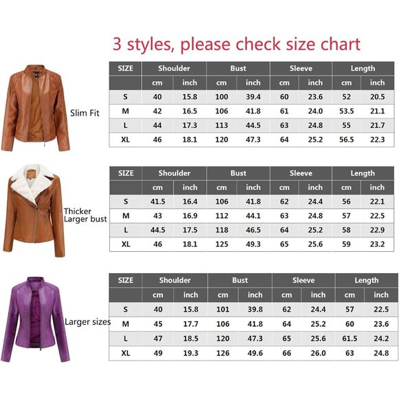 🆕Women Cream Trendy Faux Leather Jacket Moto Short Metal Zipper Fashion PU Coat - Picture 3 of 3